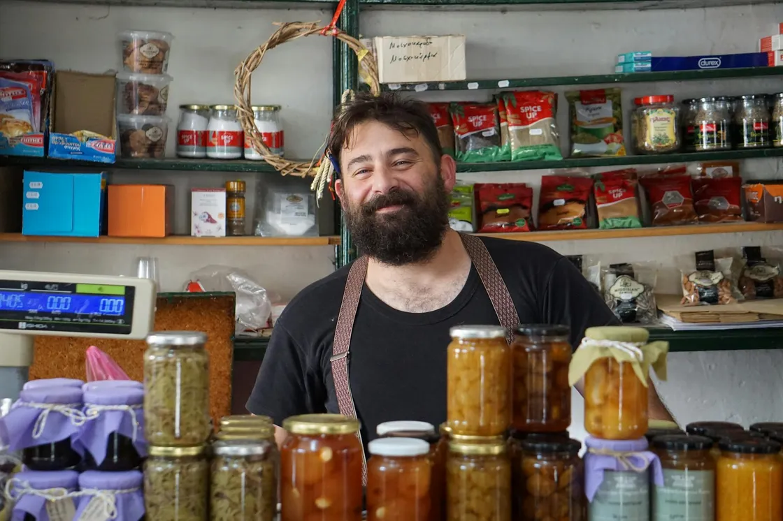 A local business owner in their shop