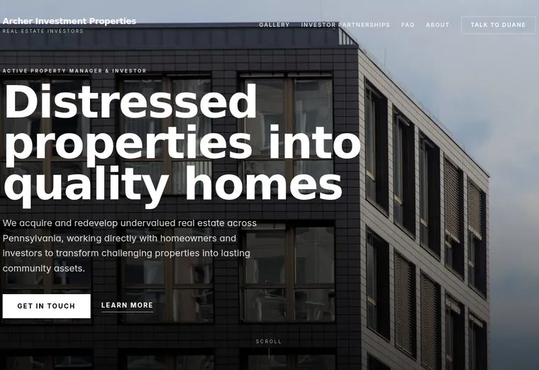 Archer Investment website