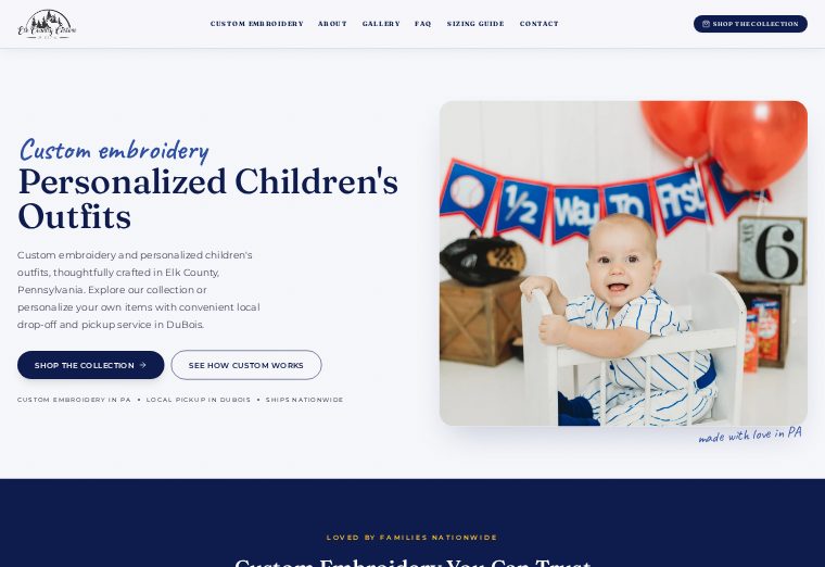 Elk Country Custom & Gifts website